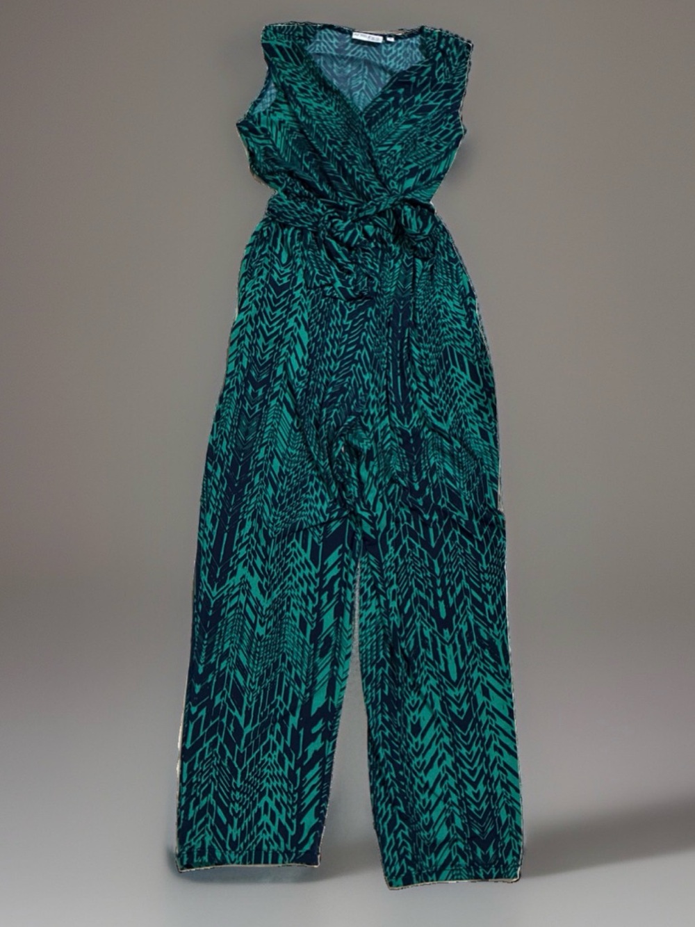 Attitudes by Renee Como Jersey Jumpsuit Pantsuit, Medium, Belted